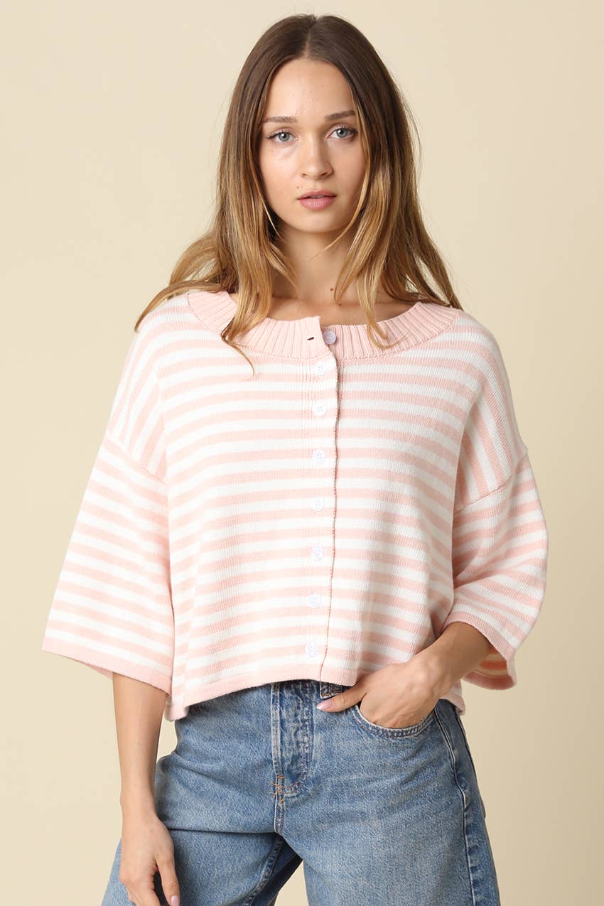 Lillian Striped Knit Top