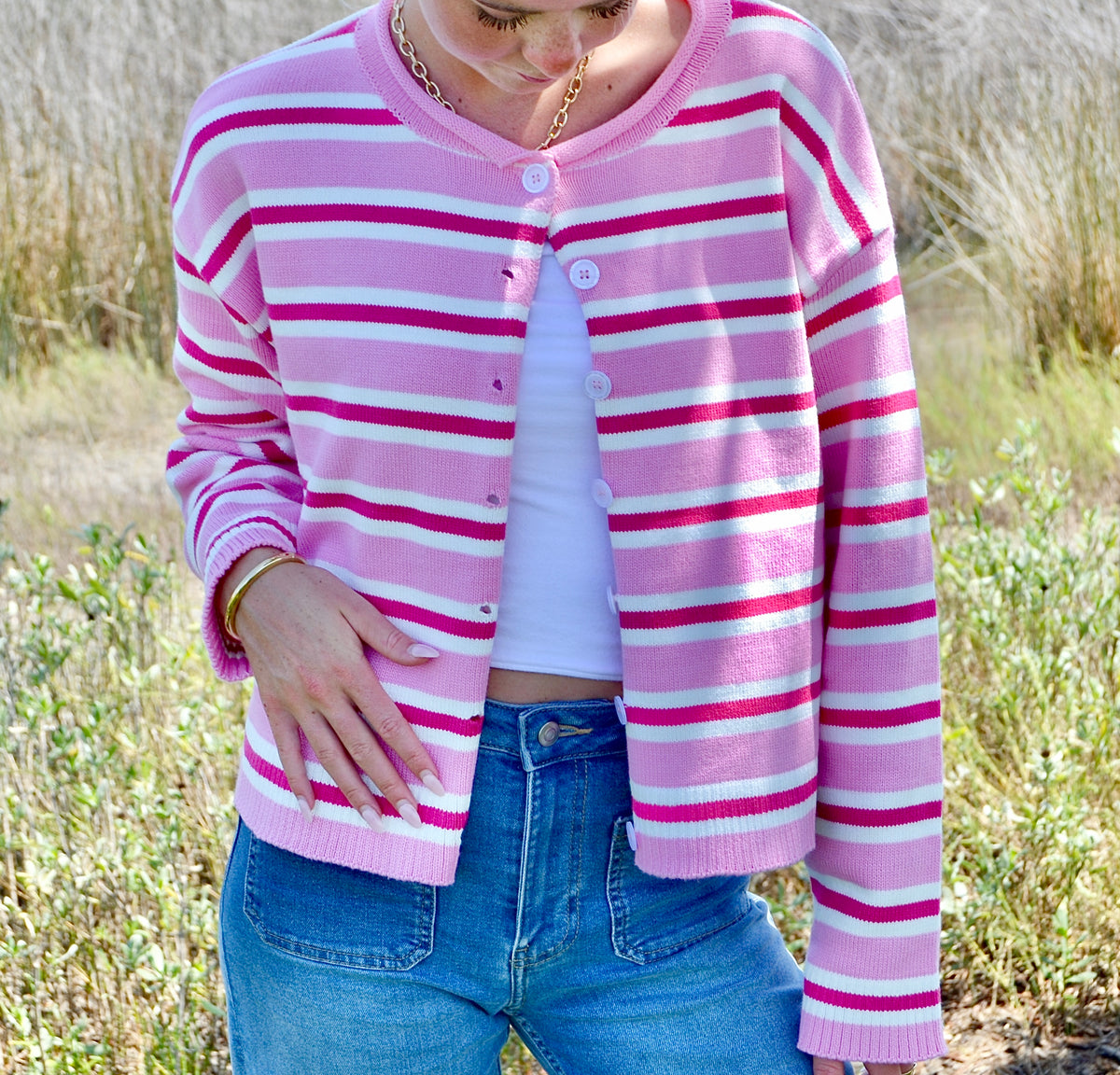 Delilah Striped Cardigan