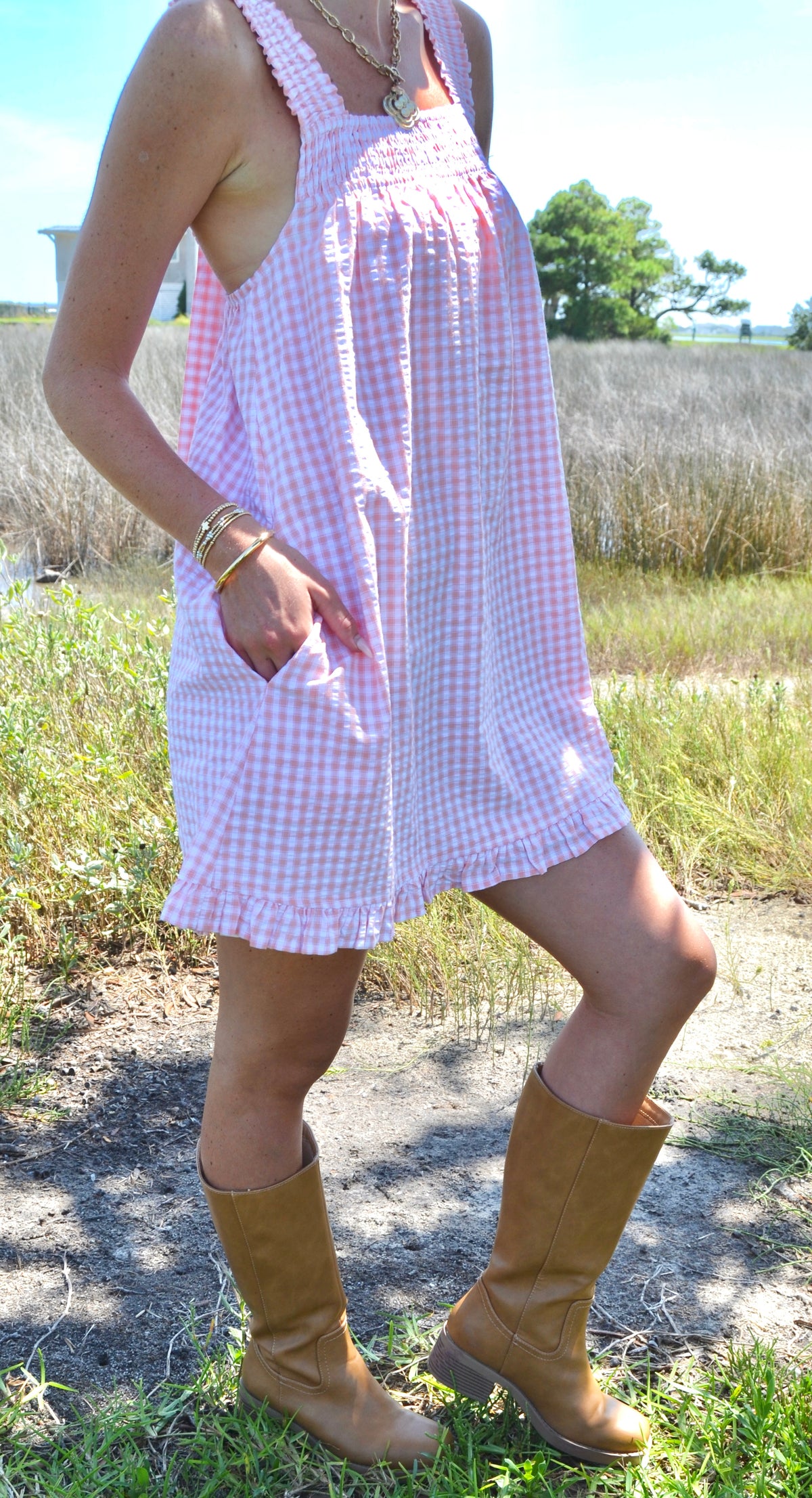 Savannah Ruffle Hem Dress
