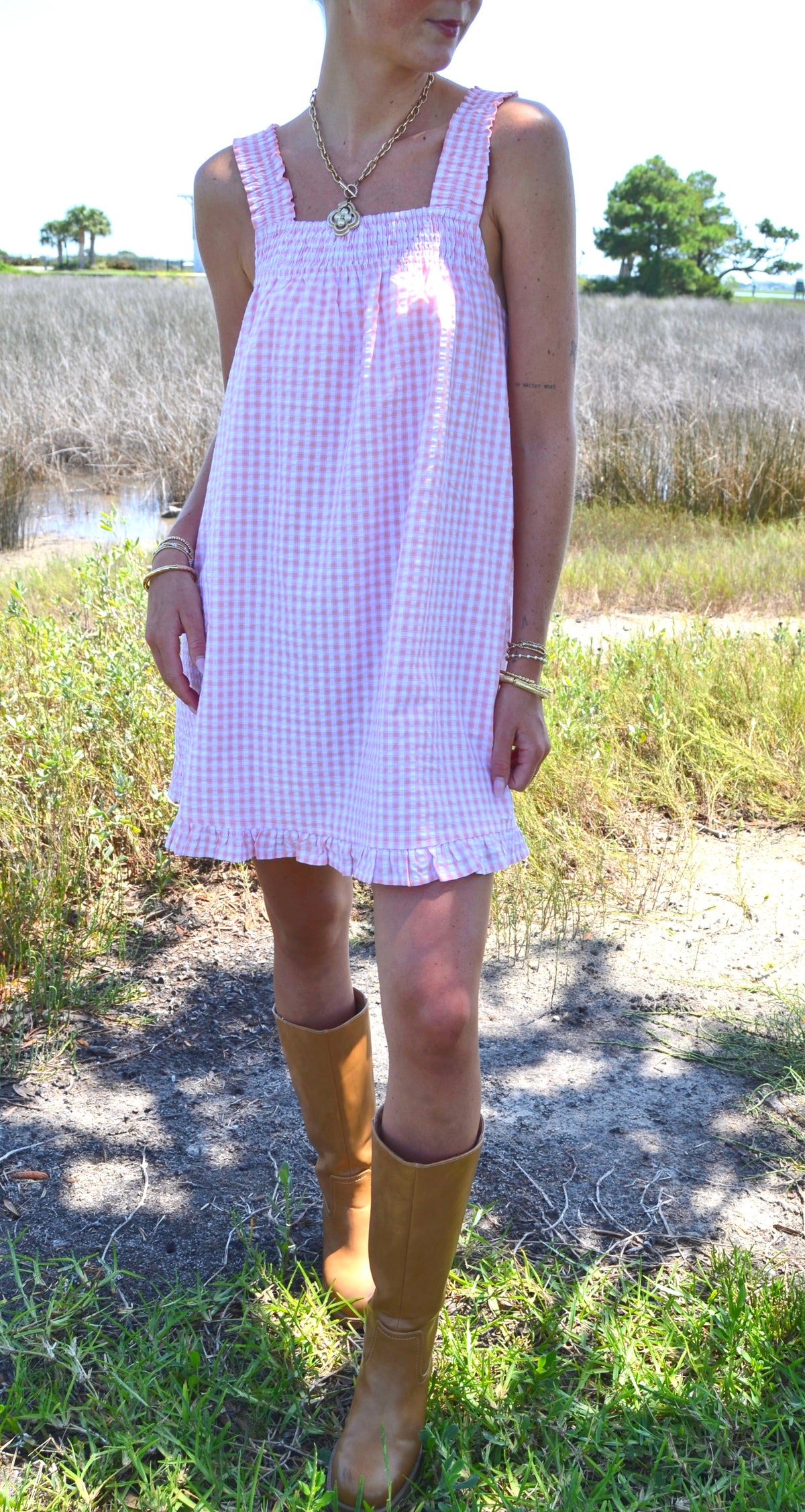 Savannah Ruffle Hem Dress