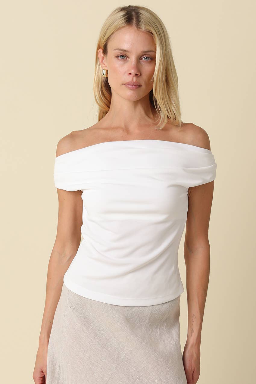 Georgia Off-Shoulder Fitted Top