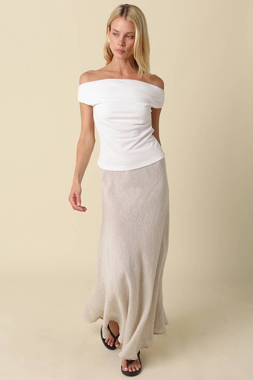 Georgia Off-Shoulder Fitted Top